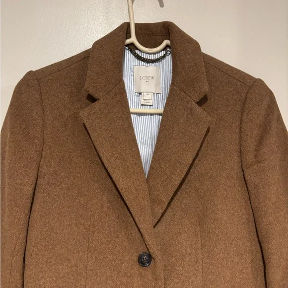 J. Crew Women's Brown Wool Topcoat - Picture 2 of 4